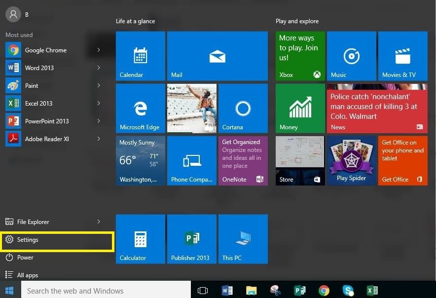 settings VPN for laptop Windows 10