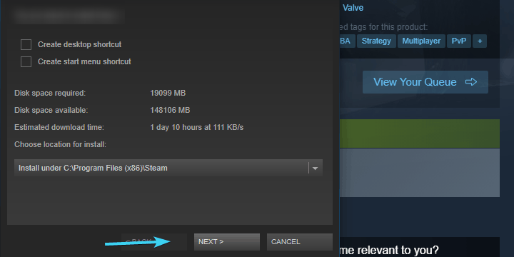 steam install game