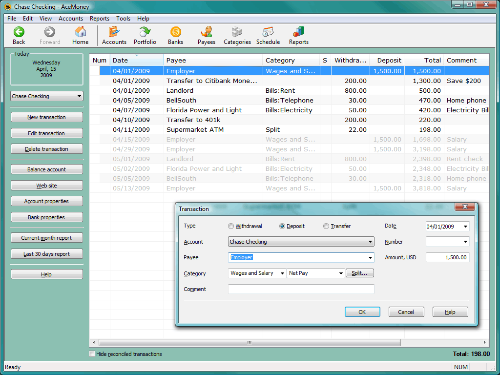 ms access banking template