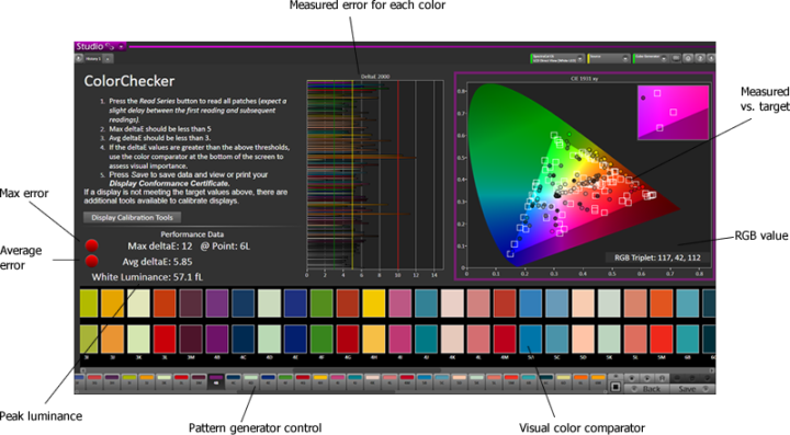 Monitor Color Calibration Chart