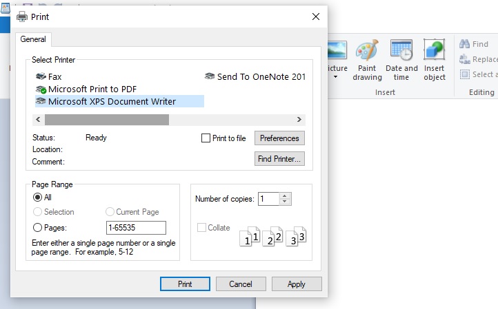 microsoft xps document writer download