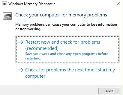 不良メモリのWindows PCを修正