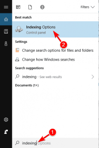 How to enable or disable Indexing in Windows 10