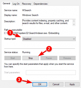 windows 10 indexing on or off