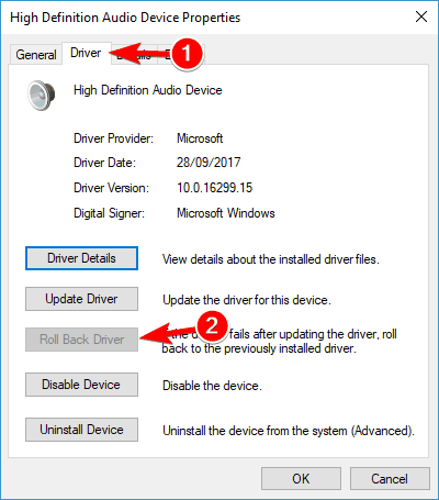 No sound after installing graphics card Windows 10