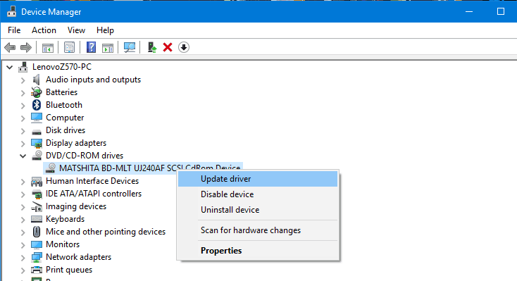 optical drive laptop not working