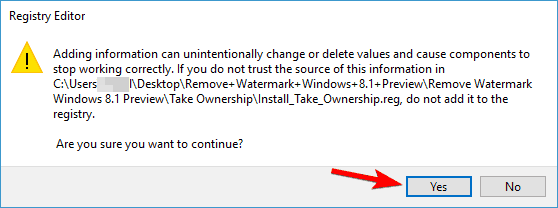 registry editor dialog Remove watermark Windows 10 Test Mode