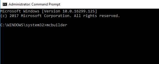 mcbuilder command prompt Windows 10 remove watermark registry