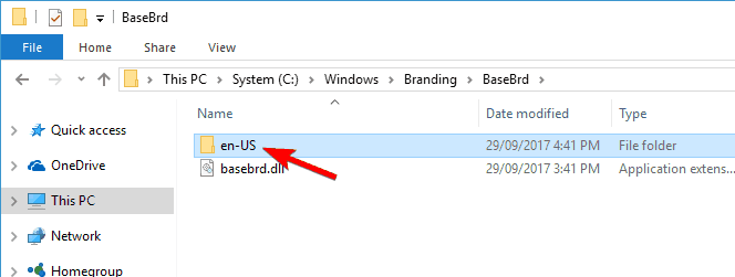 basebrd directory Windows 10 remove watermark registry