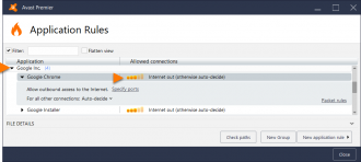 how to add exception to free avast firewall