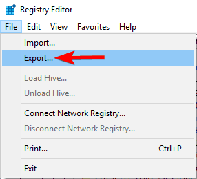 export registry