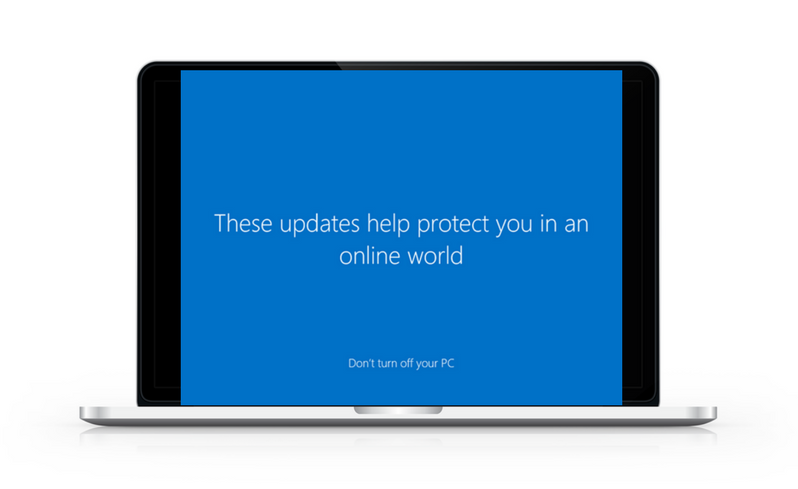 these updates help protect you in an online world is stuck