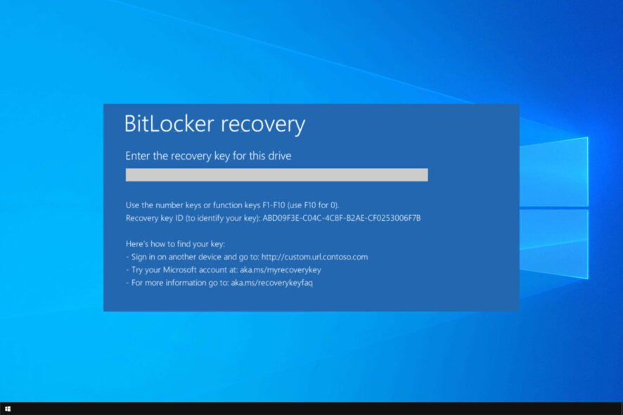 bitlocker not saving key to ad