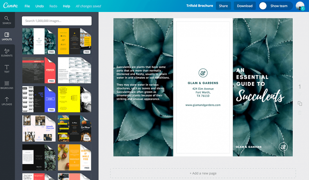 canva brochure maker software