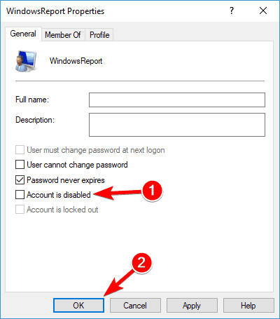 cannot enable built in administrator account windows 7