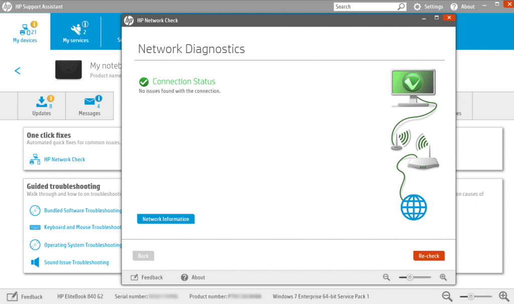 no wifi network found windows 10 hp