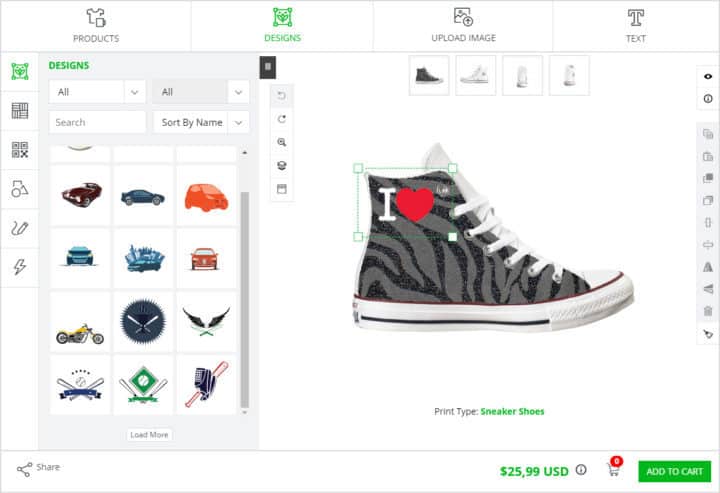 design your own shoes app