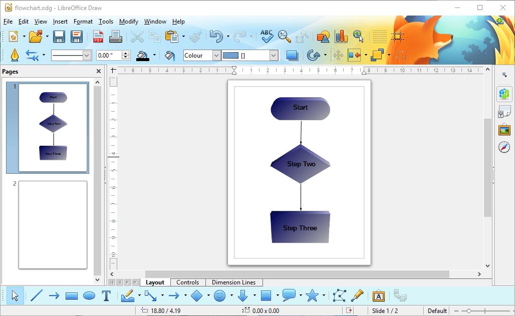 How to set up a flowchart with the LibreOffice Draw flowchart designer ...