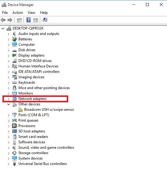 network adapter drivers HP laptop is not connecting to Wi-Fi in Windows 10