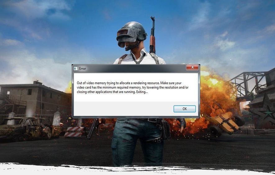 pubg error out of video memory