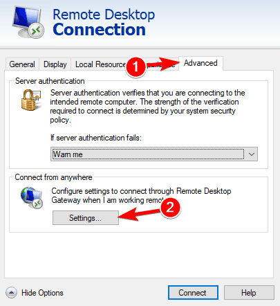 Remote Desktop sẽ không kết nối qua Internet