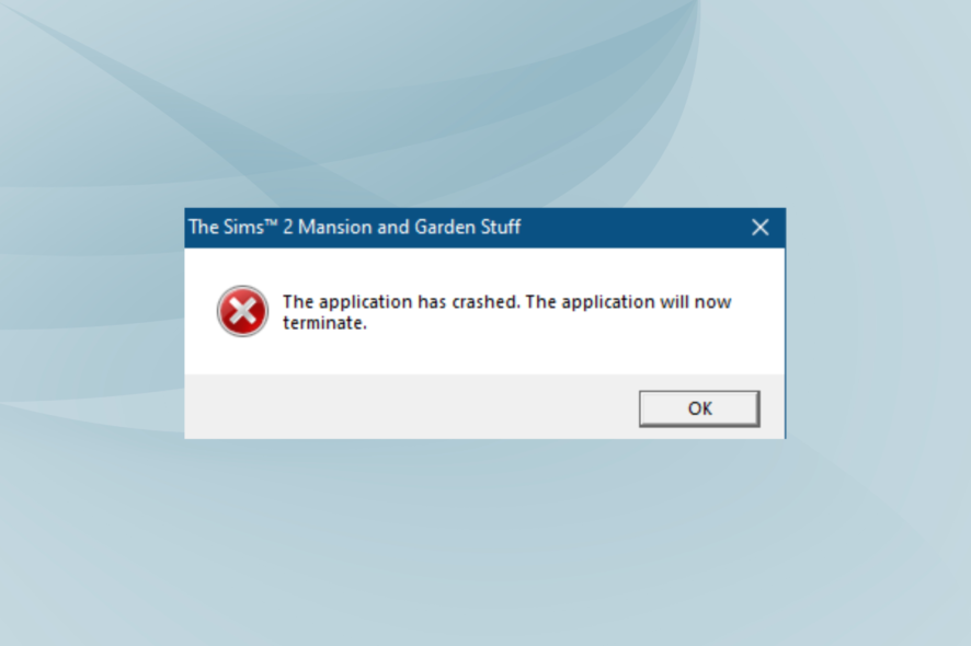 fix sims 2 keeps crashing on Windows
