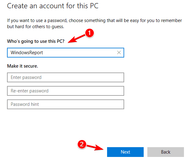 login information Can't sign in with Microsoft account Windows 10