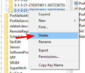 delete key registry Windows 10 won't let me sign into my computer