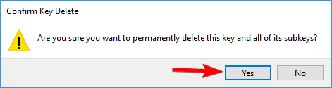 delete key Windows 10 can't sign into your account