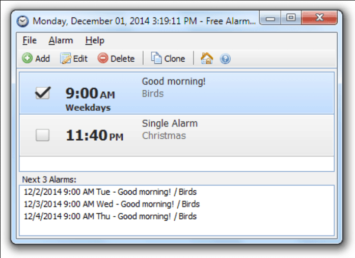 alarm software for pc free download