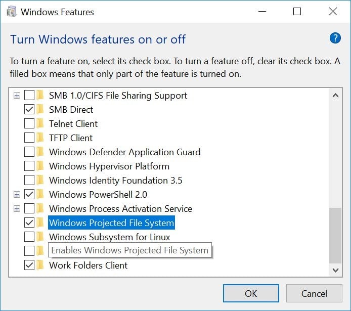 Windows Projected File System