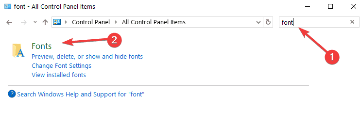 change default font windows 10