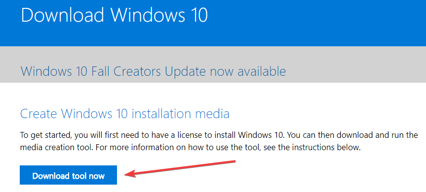 download media creation tool windows 10
