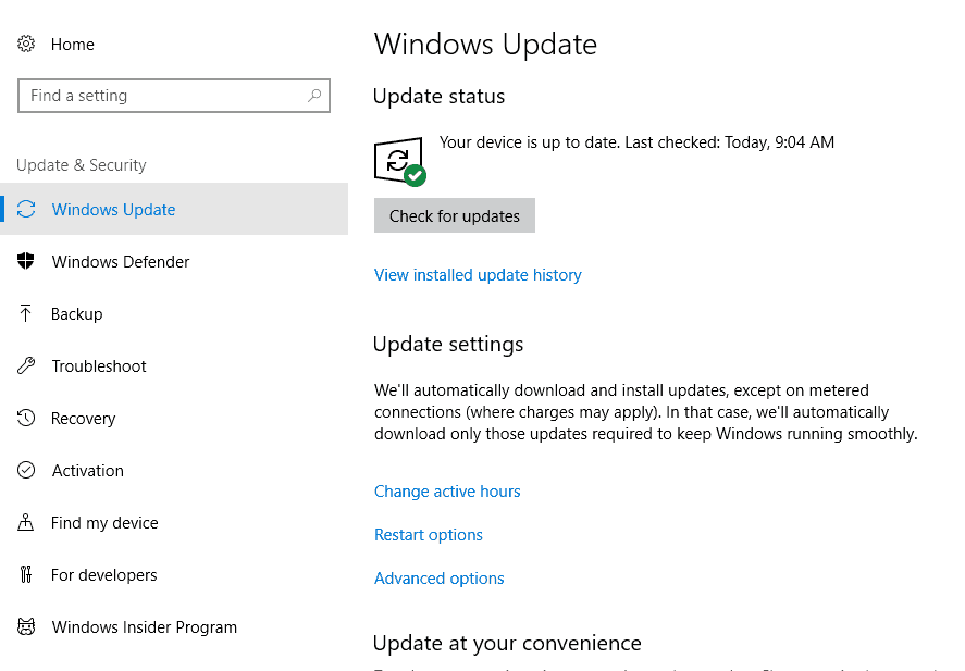 install windows 10 updates
