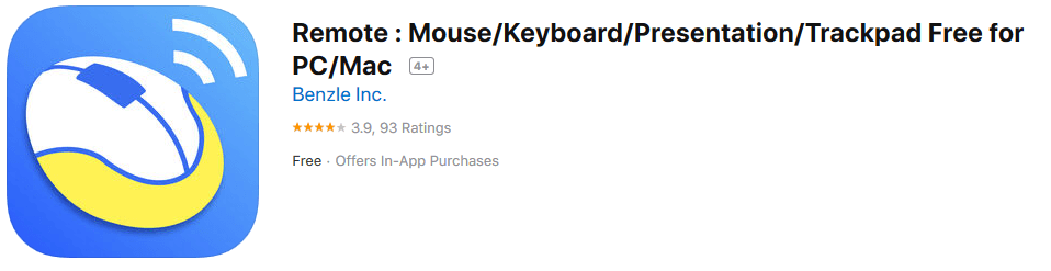 remote mouse/keyboard iPhone as mouse for PC