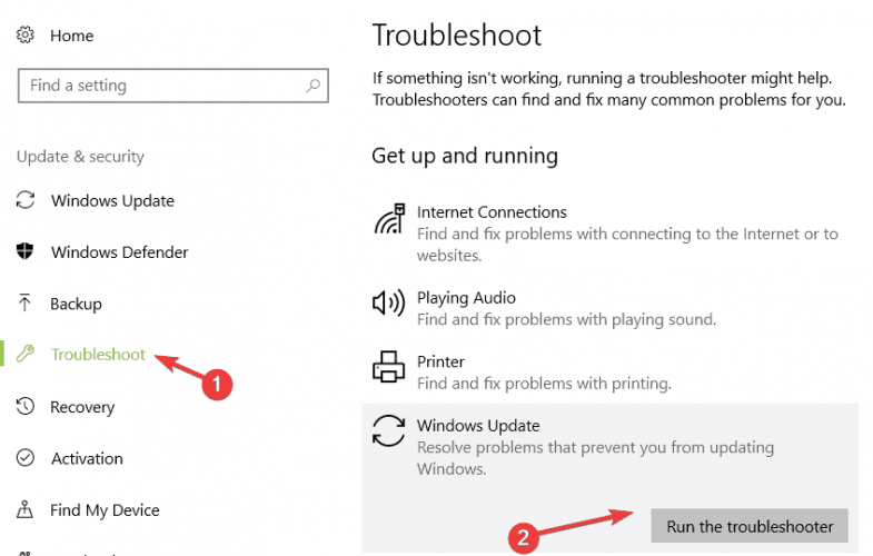 Troubleshooting Windows update