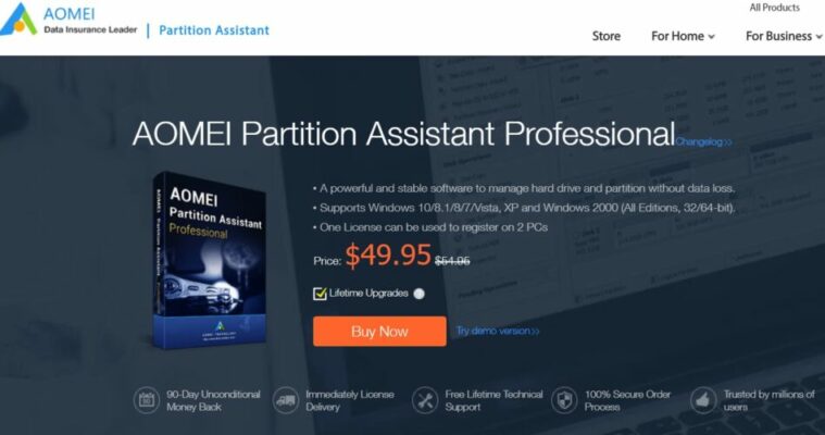 Aomei Partition Assistant Pro