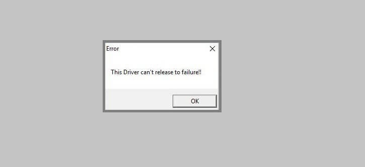 This driver can't release to failure: How to fix this Windows 10