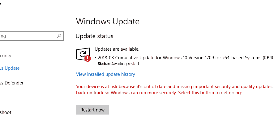 Windows 10 KB4088776 bugs
