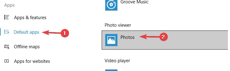 Can't open photos in Windows 10