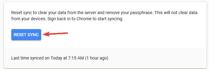 Chrome sync isn't working
