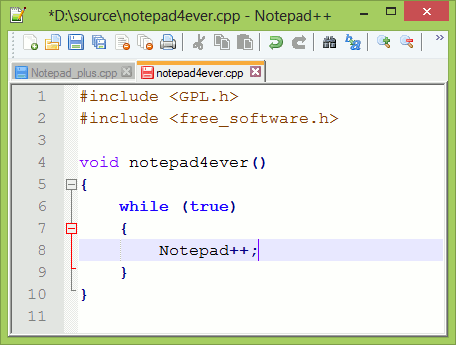 Notepad++ app can now be from the Store