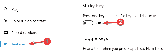 Sticky Keys randomly turn on