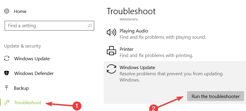 Windows Update のトラブルシューティング ツール