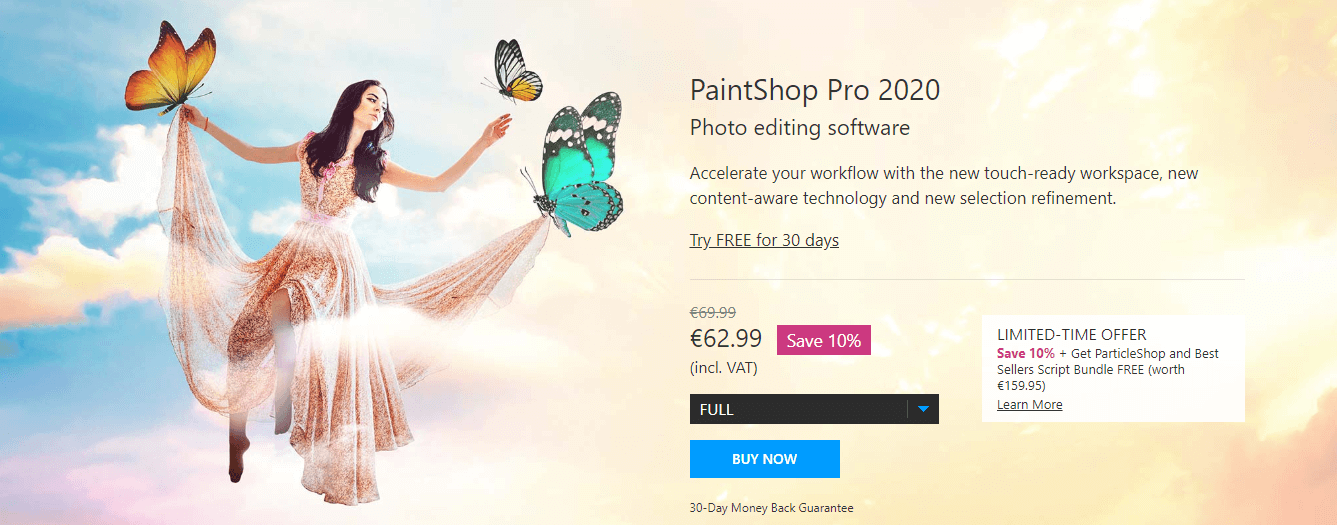 PaintShop Pro 2020 open .eps files
