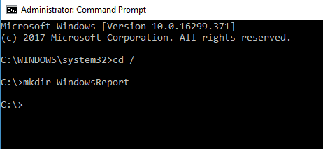 command prompt mkdir command Cannot create new folder on desktop USB drive