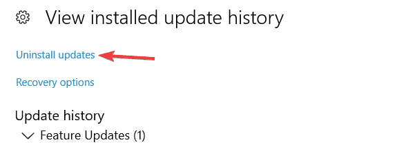 view installed update history
