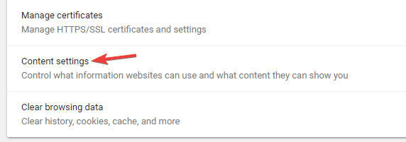 content settings Chrome showing broken images