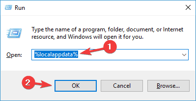 localappdata run window Pictures not loading on websites Chrome