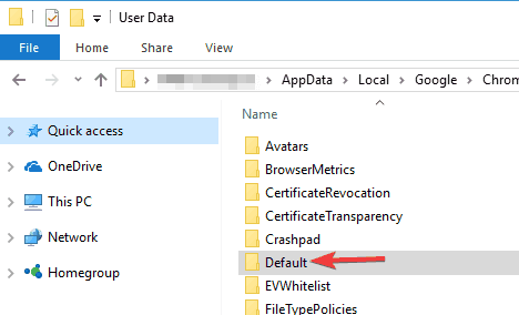 default folder Images won't load in Chrome